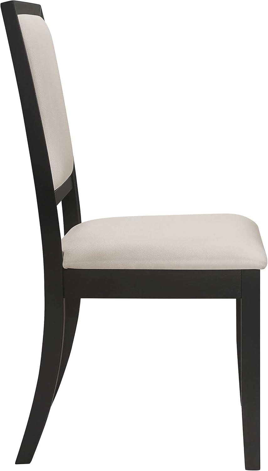 Coaster Louise Upholstered Fabric Dining Chairs in Cream