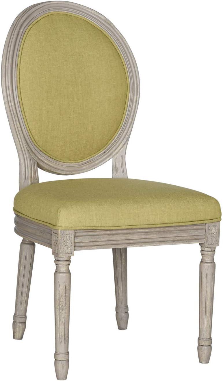 Holloway 19''H French Brasserie Oval Side Chair (Set of 2) - Navy/Cream - Safavieh