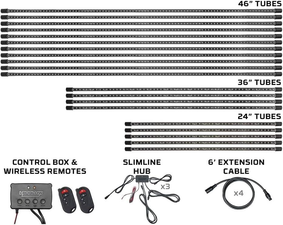 LEDGlow Million Color Slimline 45ft+ RV Camper Underbody Lighting Kit