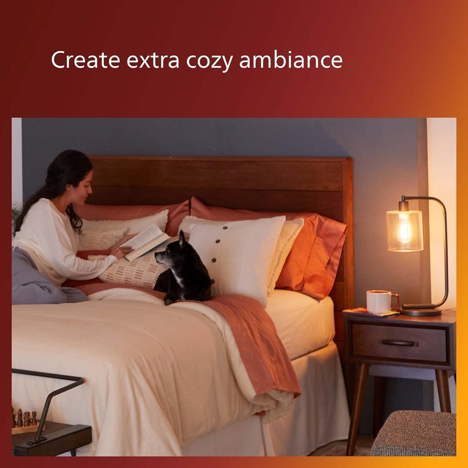 Philips LED 60-Watt ST19 Straight Tubular Filament Lightbulb, Clear Bright White, Dimmable, E26 Medium Base (1-Pack):