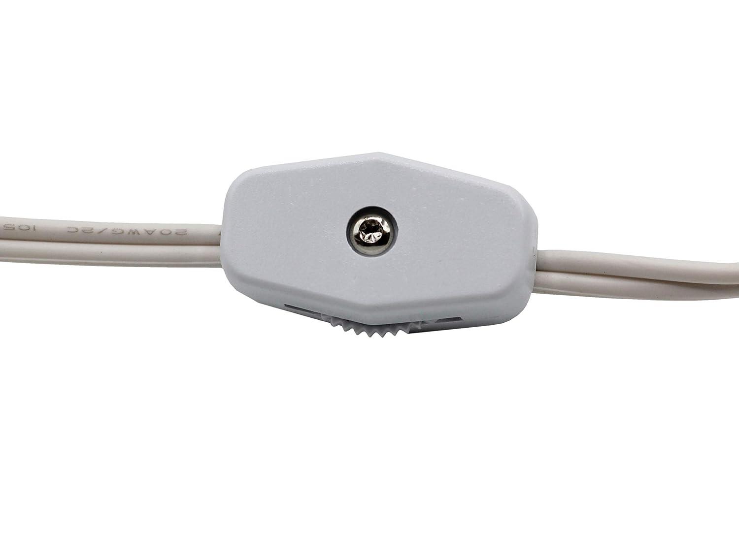 Creative Hobbies Single Light Replacement Clip in Lamp Cord for Christmas Village House Includes LED Light Bulb | 2 Pack