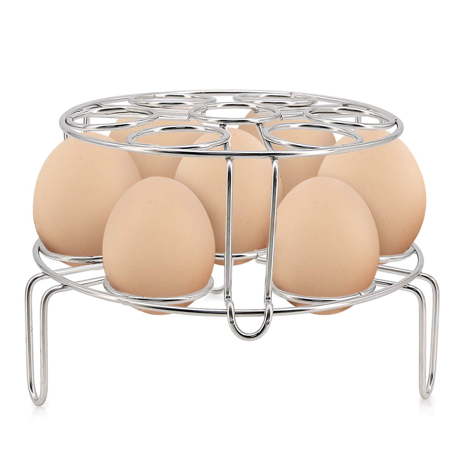 Egg Steamer Rack Trivet for Instant Pot Accessories 5 Qt, 6 Qt, 8 Qt Pressure Cooker 2 Pack Stackable 304 Stainless Steel Multipurpose Cooling Rack,Cooking