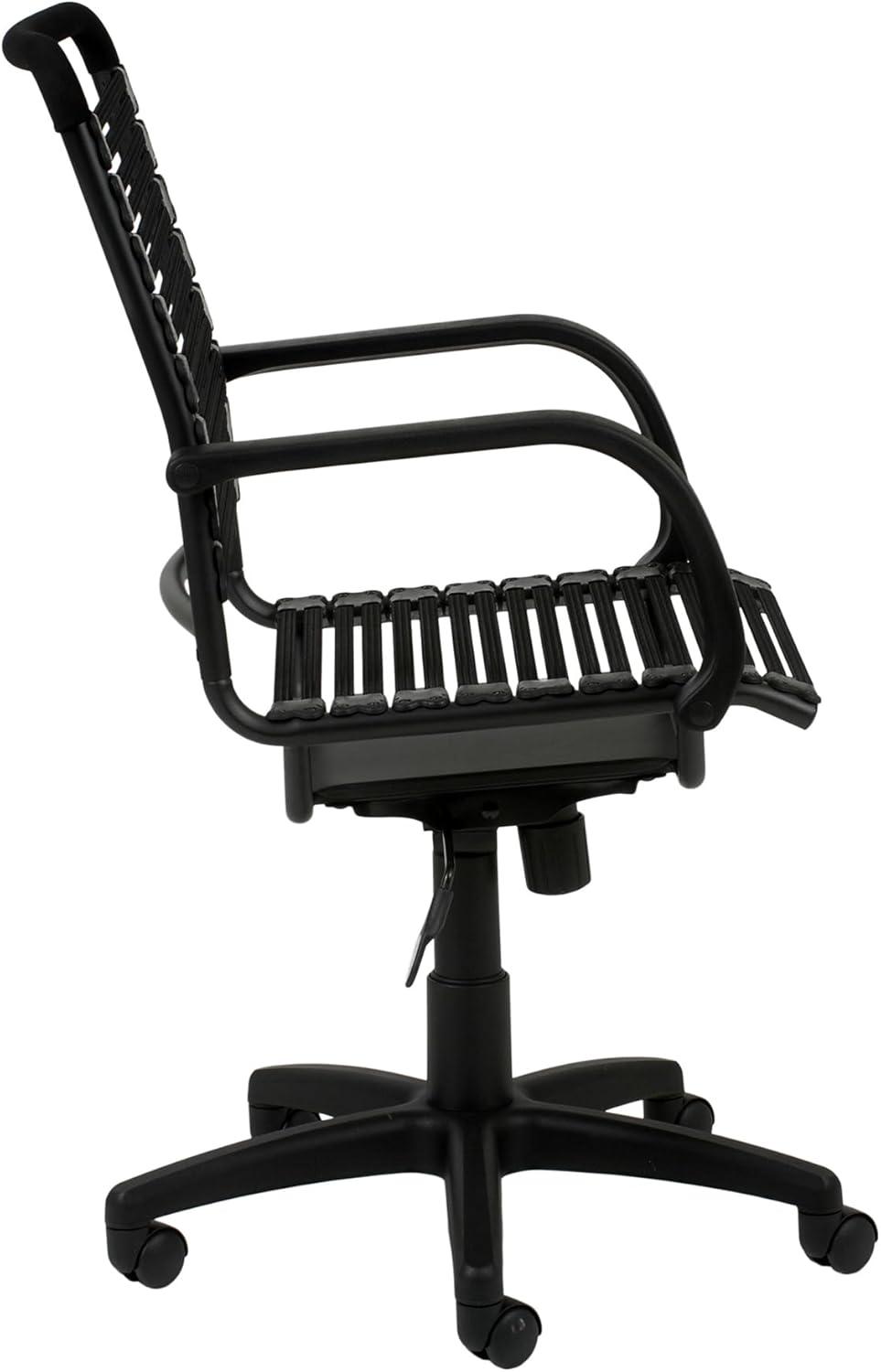 High Back Black Metal Bungee Office Chair