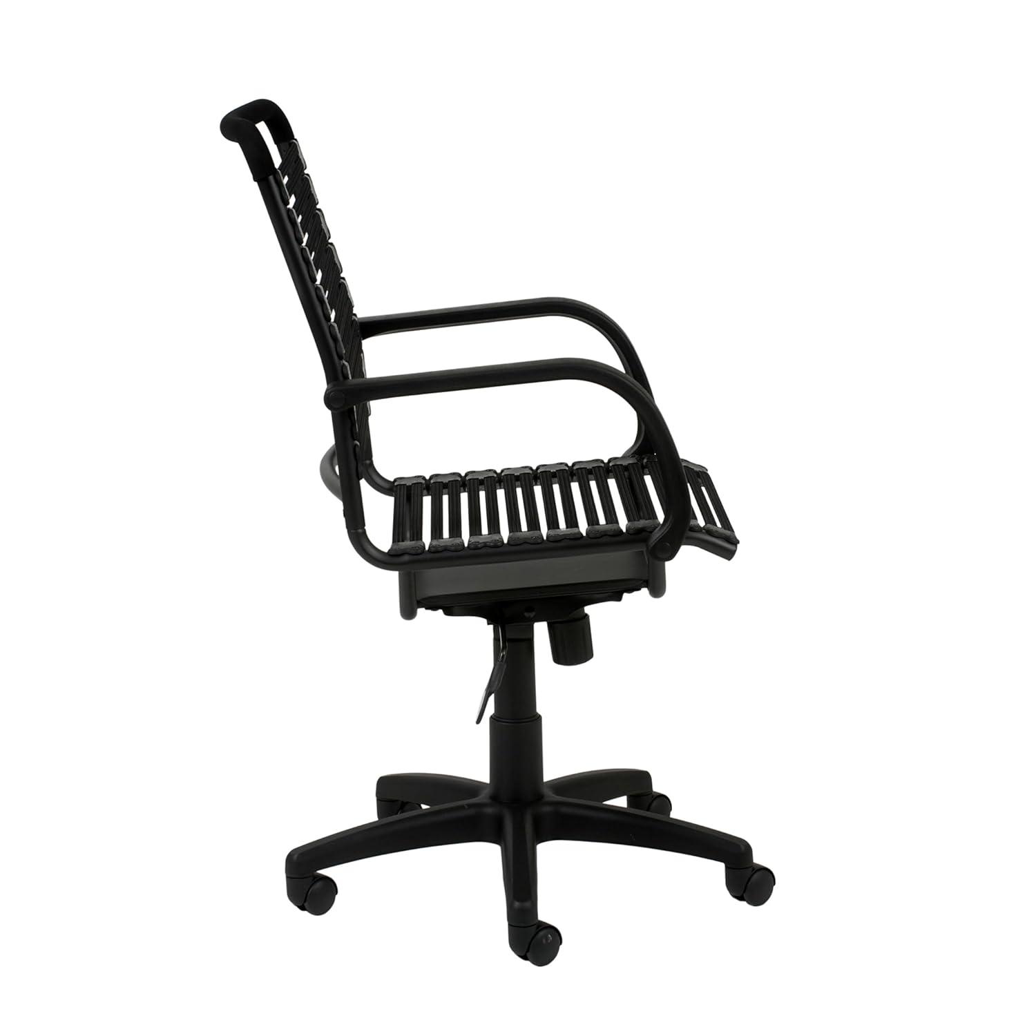 High Back Black Metal Bungee Office Chair
