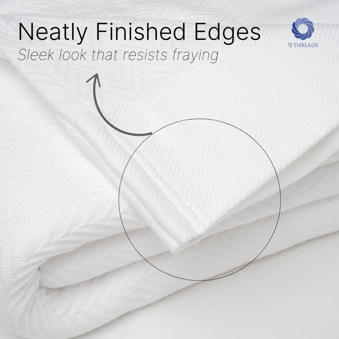 Eddie Bauer Herringbone Cotton Reversible Blanket
