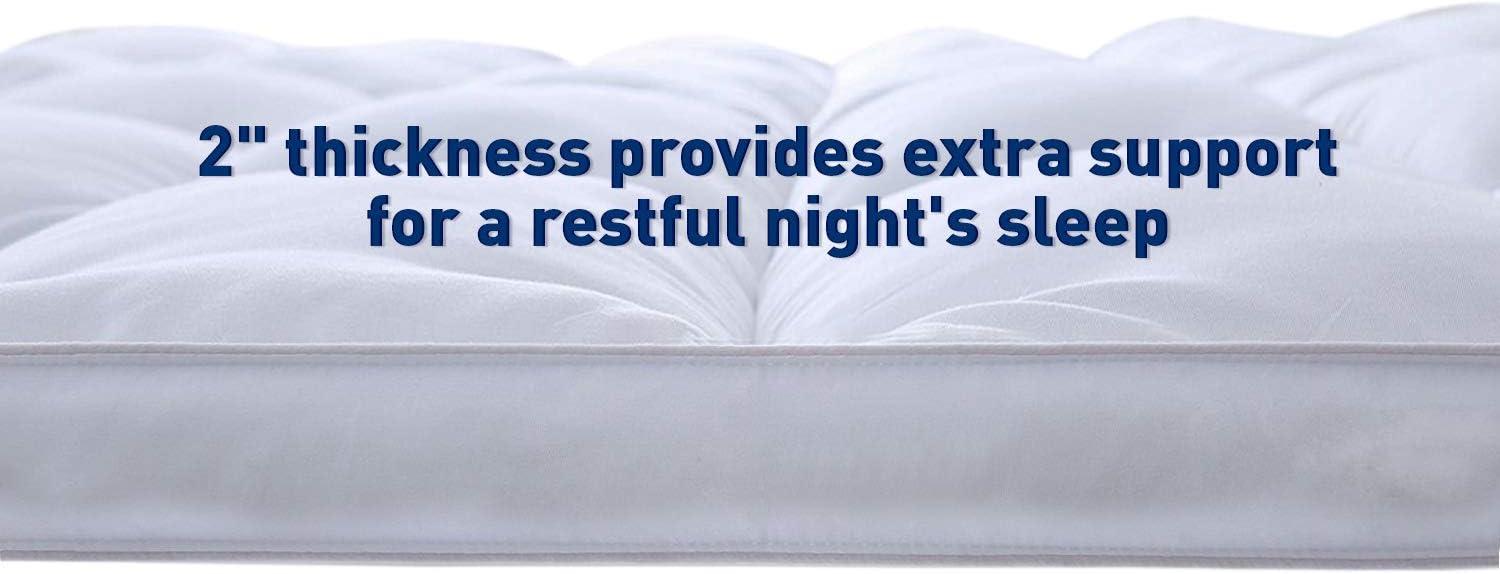 Porch & Den  Stacey Hypoallergenic 2-inch Down Alternative Fiber Bed Topper Queen
