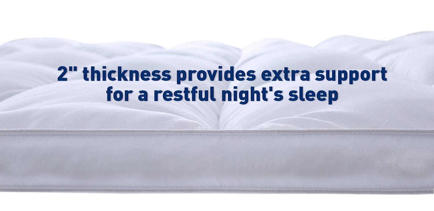Porch & Den  Stacey Hypoallergenic 2-inch Down Alternative Fiber Bed Topper Queen