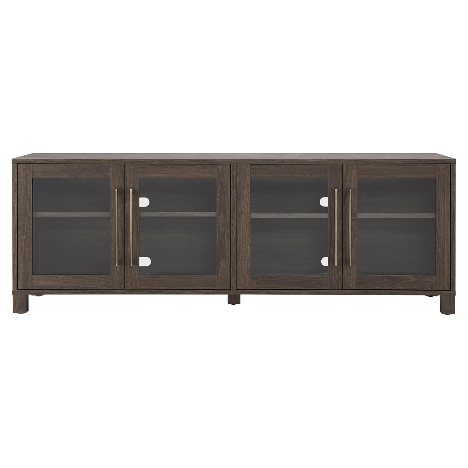 Evelyn&Zoe Quincy Rectangular TV Stand for TV's up to 75", Alder Brown
