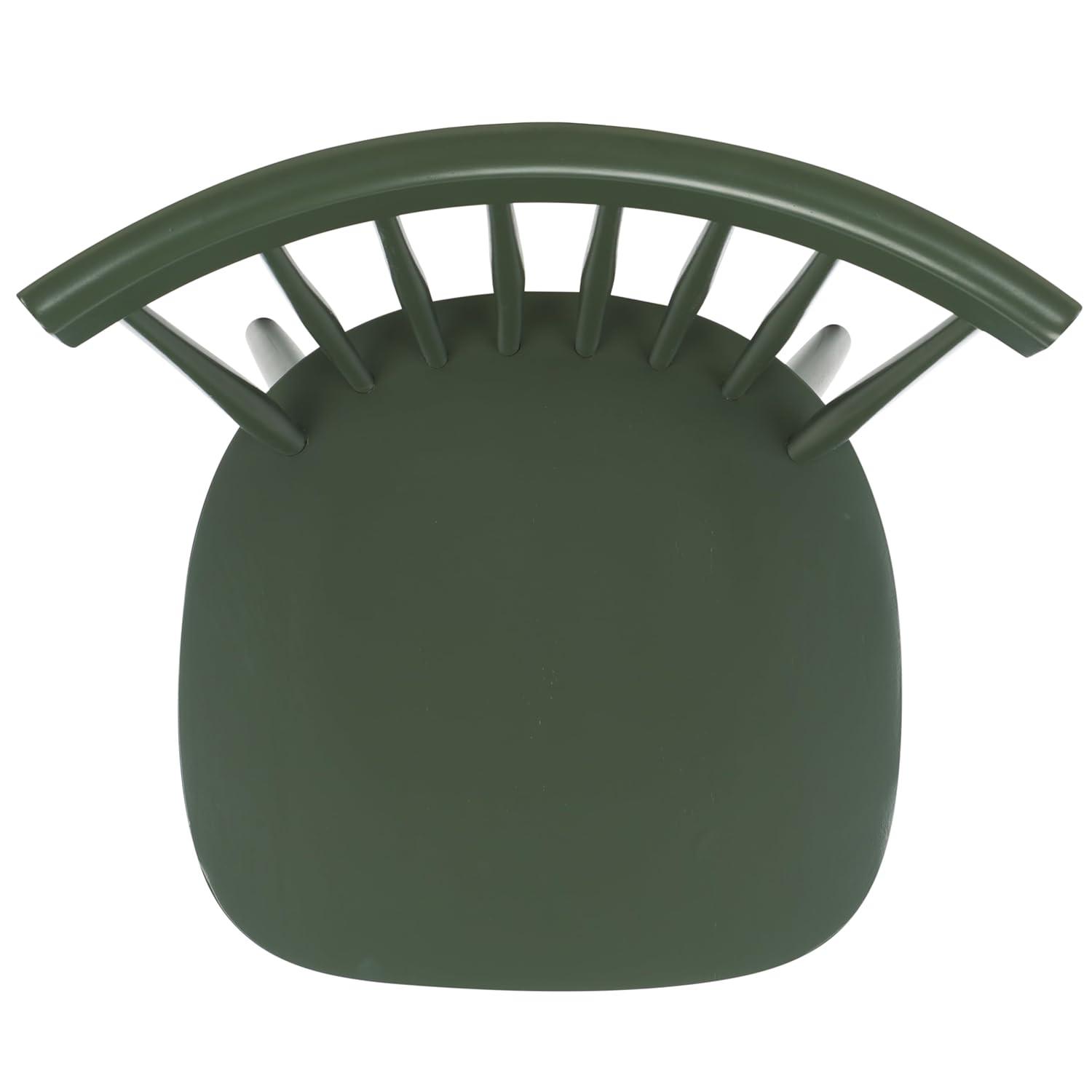 Dusty Green Solid Wood Windsor Side Chair Set of 2