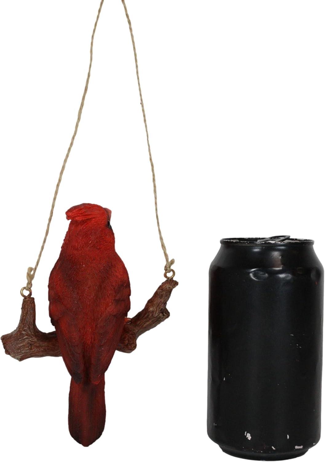 Hi-Line Gift Ltd. Hanging Cardinal ON A Branch, red