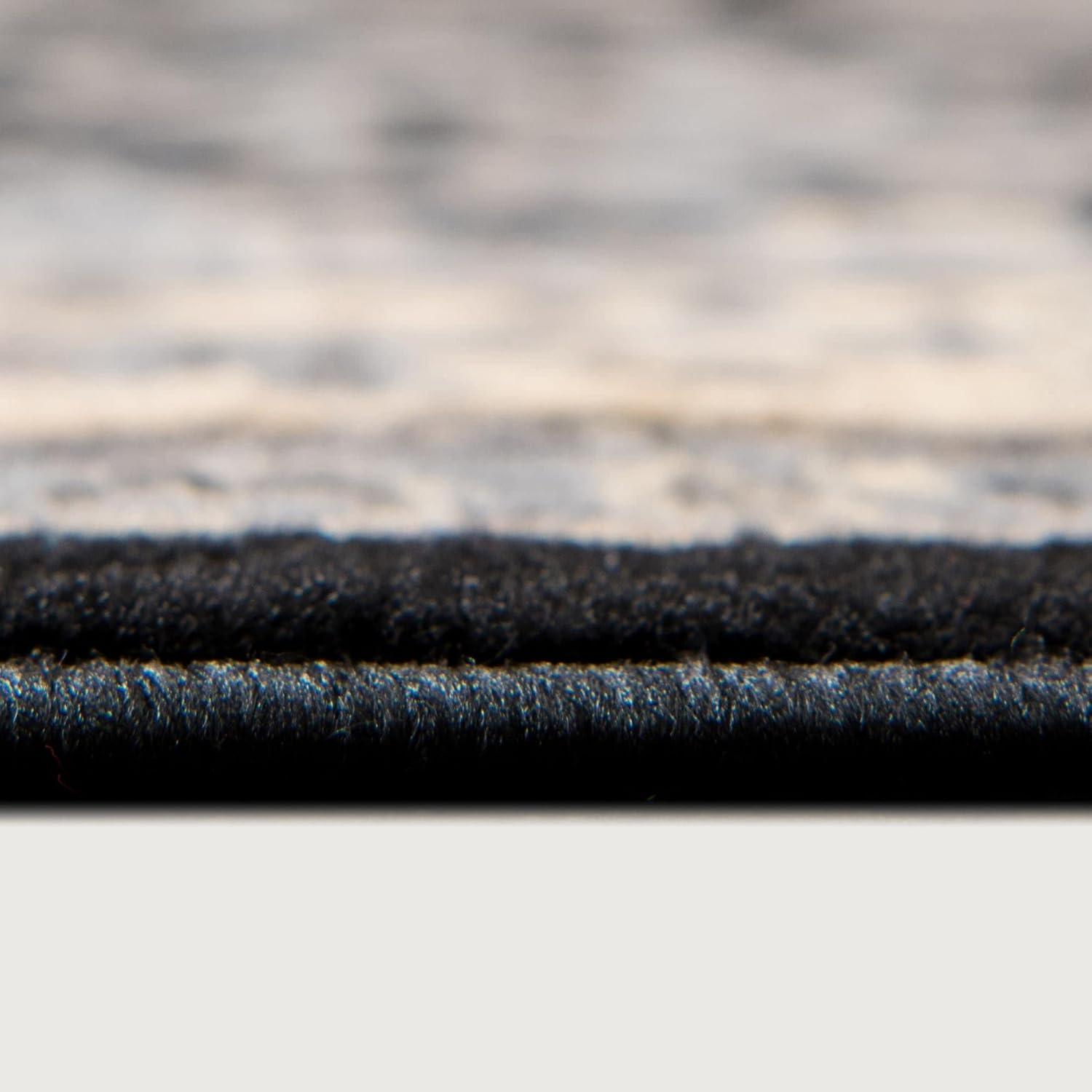 Unique Loom 2' 2 x 8' 2 Sialk Hill Washington Black Area Rug