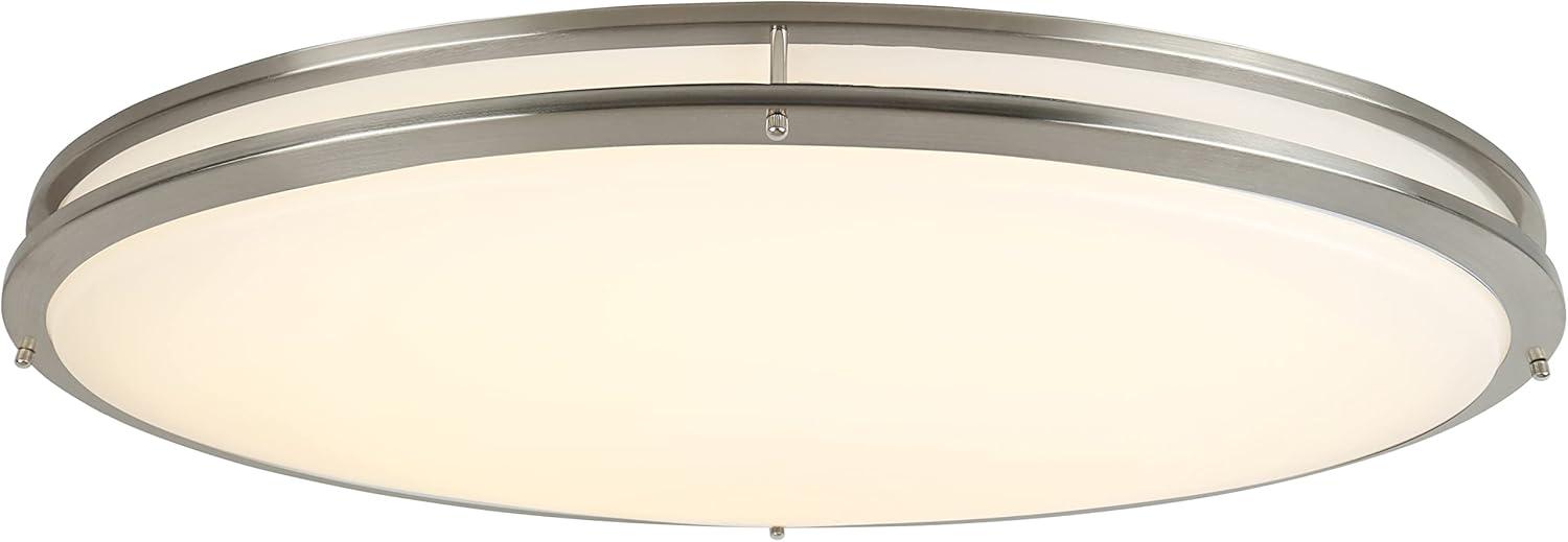 Owens 32" Brushed Nickel Contemporary LED Flush Mount Light