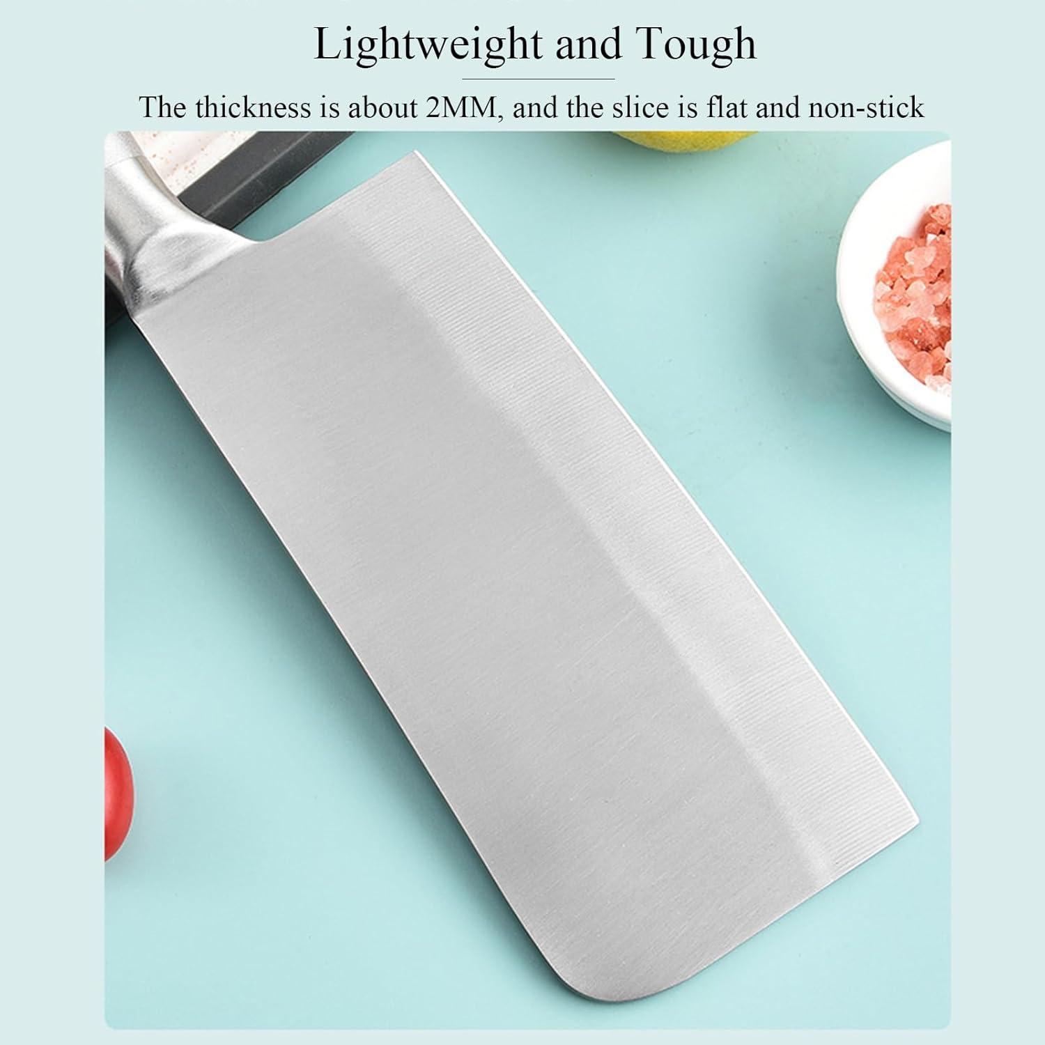 Kitchen Knife Set, 9-Pieces Red Coated Knife Block Set, Stainless Steel Chef knife Set with Sharpener Peeler Scissors, Sharp Non-Stick Knives Set with Rotatable Holder for Cutting Slicing Dicing