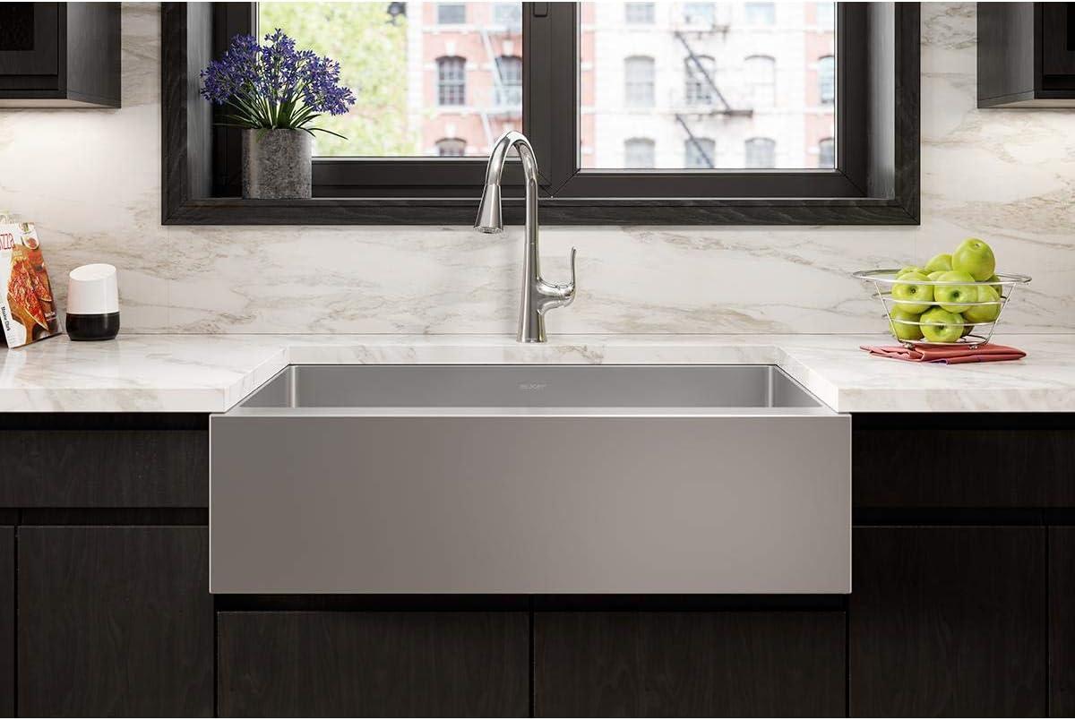 36" L x 20" W Double Basin Farmhouse Kitchen Sink