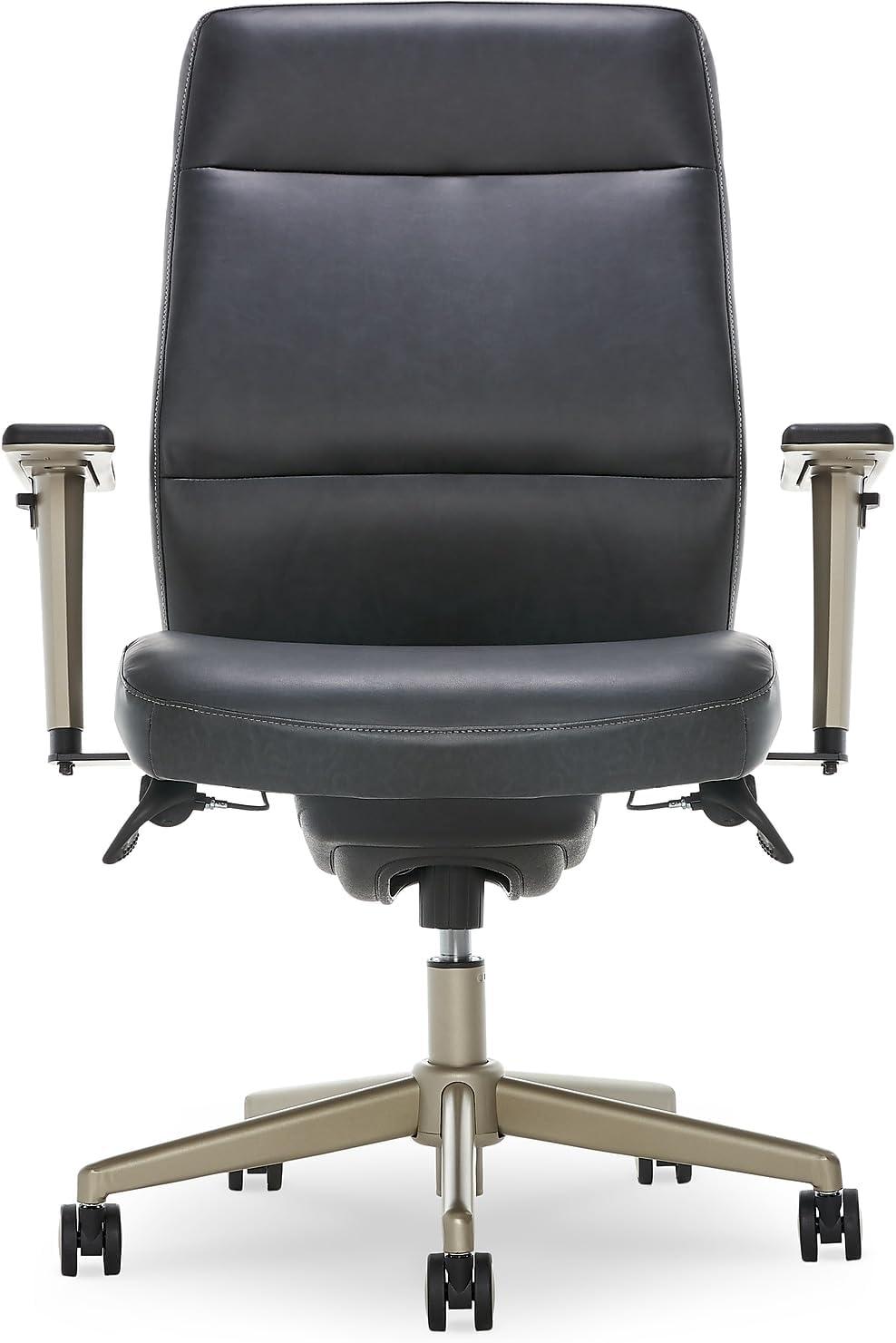 LZB Modern Baylor Executive Office Chair Black - La-Z-Boy: Ergonomic, Adjustable Arms, Cushioned