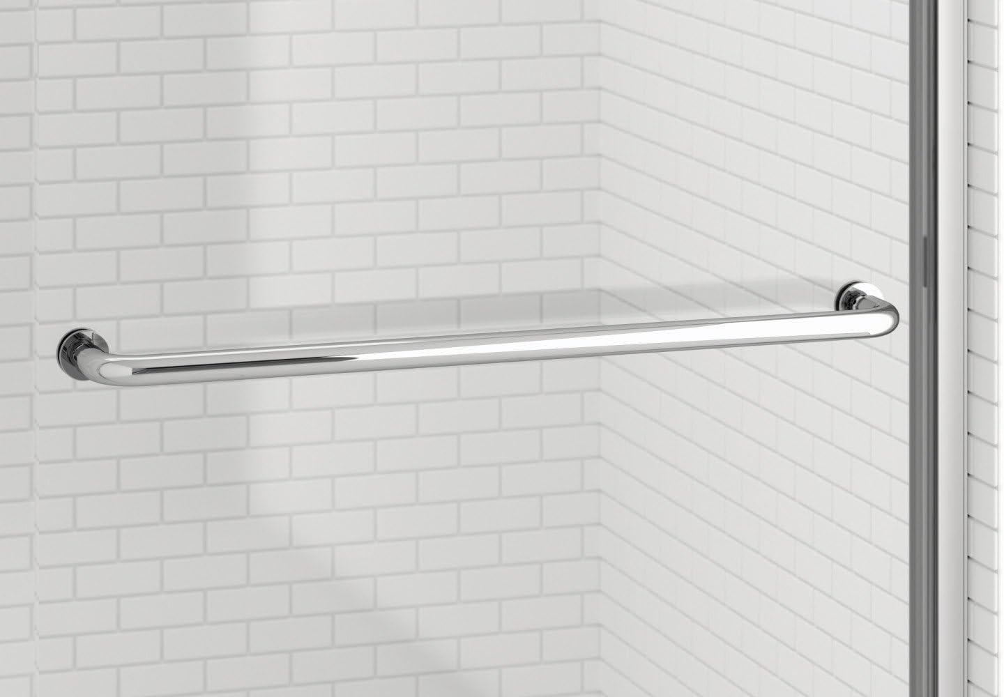 Rotolo 56" W x 70" H Bypass Semi Frameless Shower Door