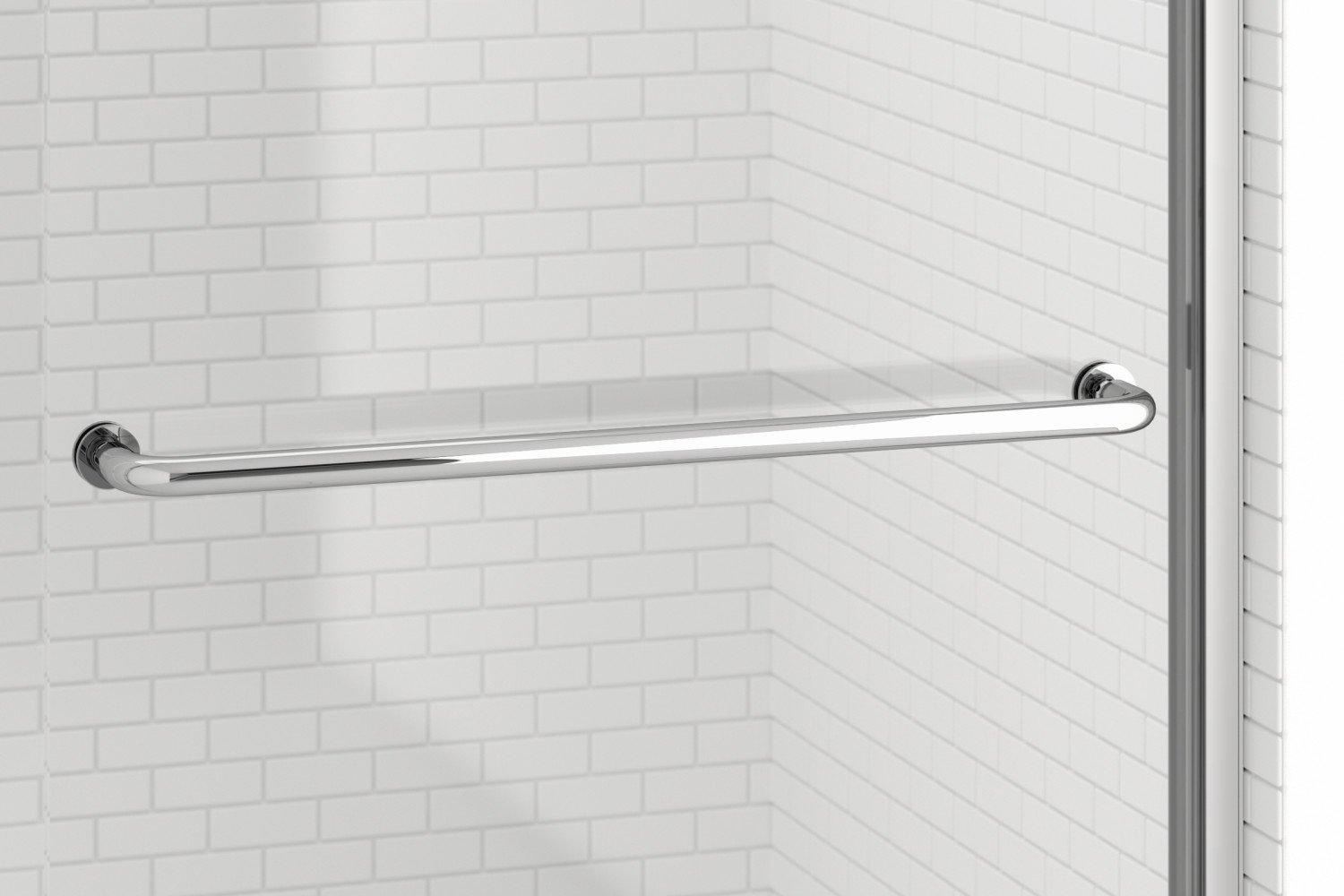 Rotolo 52" W x 70" H Semi Frameless Shower Door