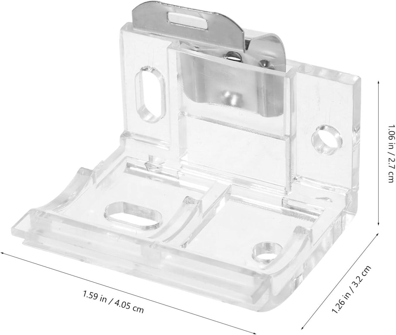 Clear and Silver Metal Cordless Shade Blind Brackets Set