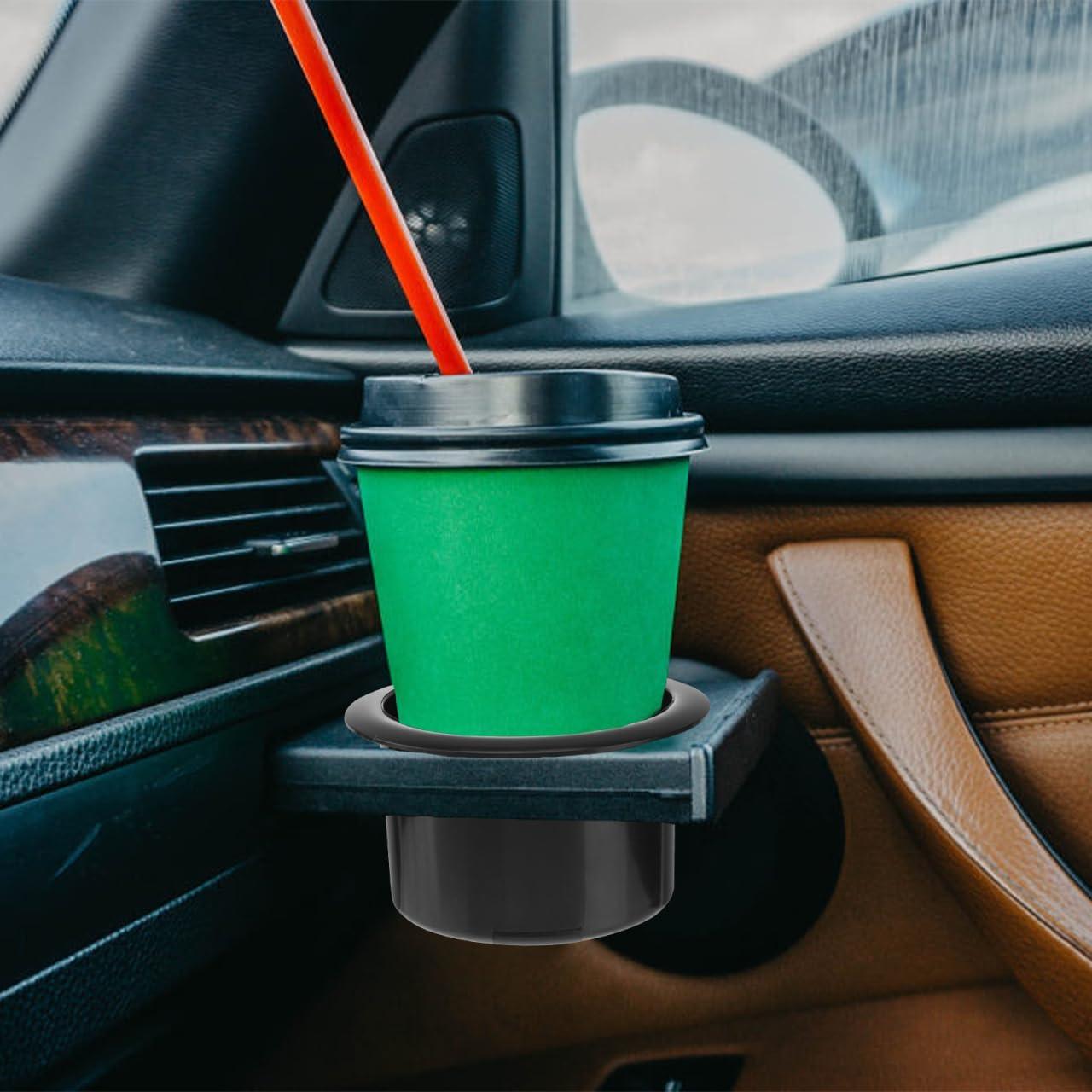 Black Plastic Drop-In Cup Holder Insert for Sofa, Boat, RV, and Car