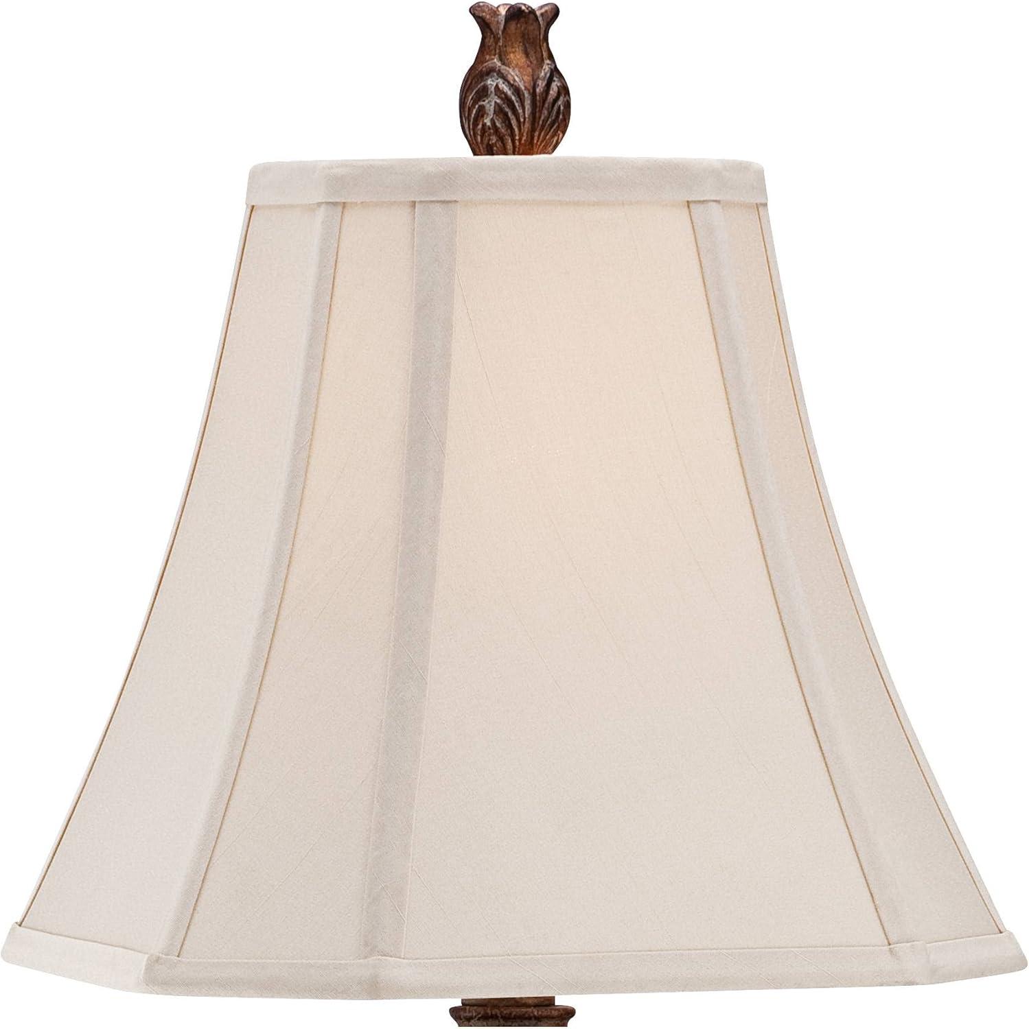 Regency Hill Thornewood 35 1/2" Tall Large Traditional End Table Lamp Brown Single Beige Shade Console Living Room Bedroom Bedside Nightstand House