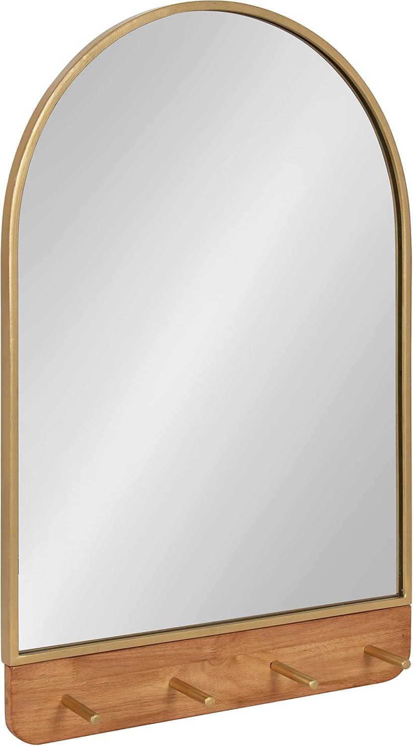 Kate and Laurel Schuyler Arch Wall Mirror with Hooks