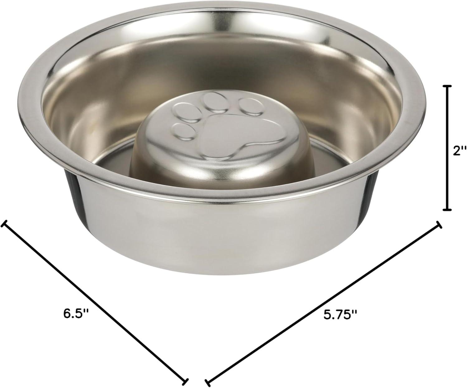 Neater Pets Stainless Steel Slow Feed Bowl - Improves Digestion, Stops Obesity, and Slows Down Eating - Fits in Medium Neater Feeder Deluxe and Most Elevated Feeders, 1 Cup