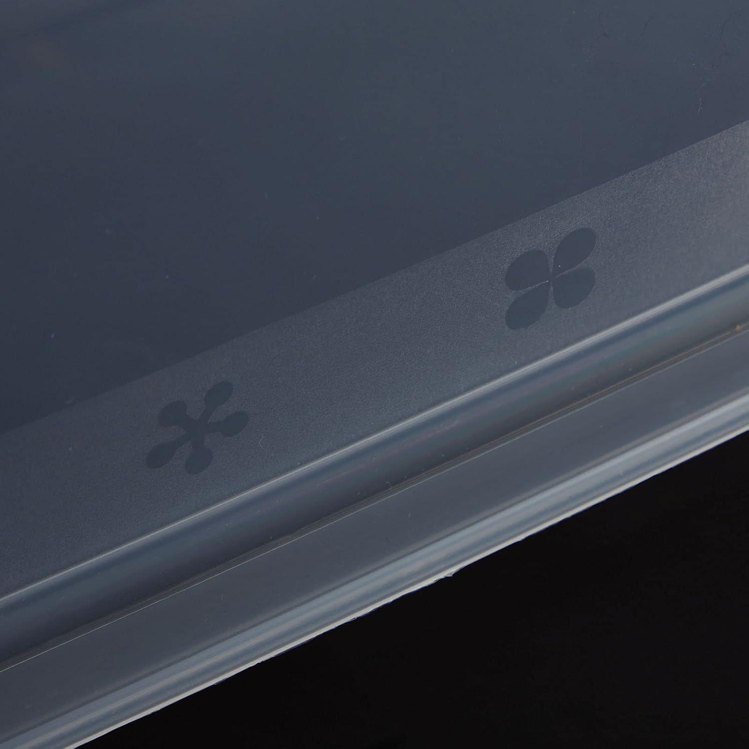 Juvale Plastic Bread Box Container with Lid and Handle, Storage Container for Kitchen (14.5 x 5.75 x 6.25 In)