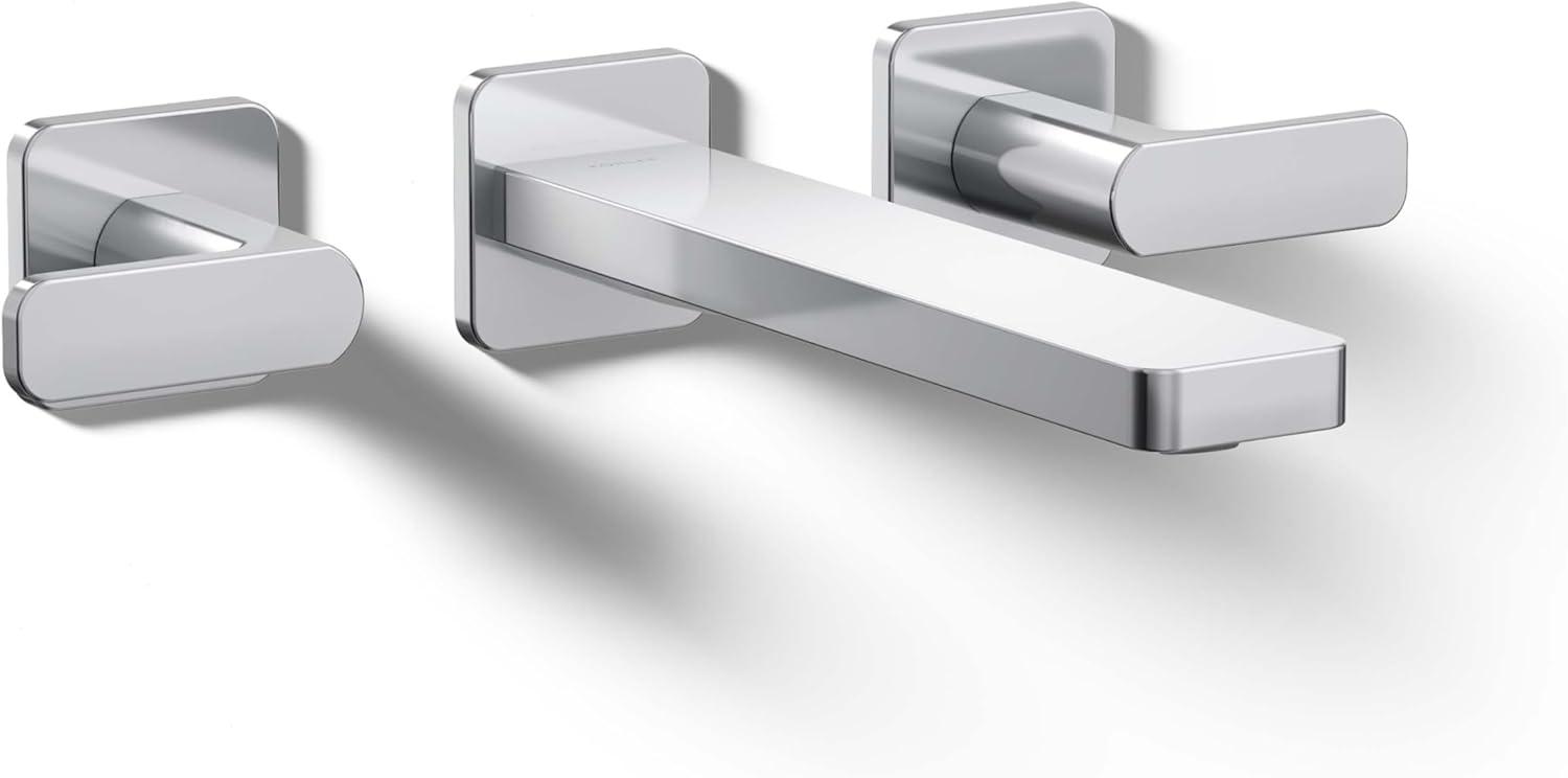 Parallel Wall-Mount Bathroom Sink Faucet Trim