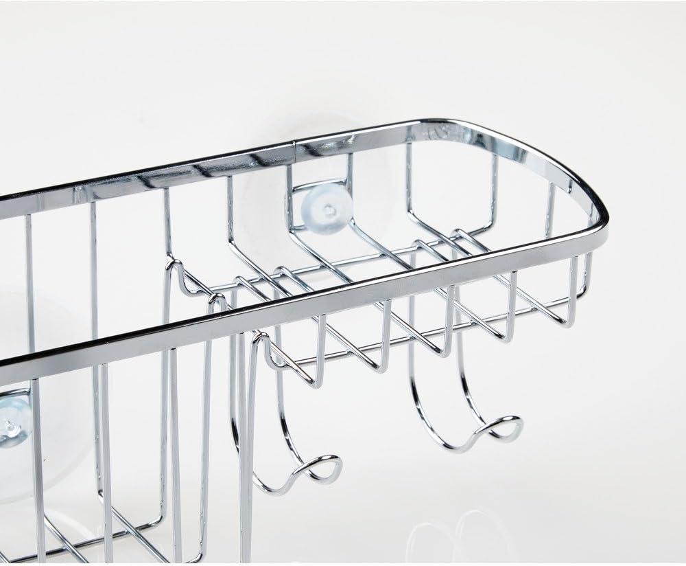 InterDesign iDesign Gia Polished Stainless Steel Bathroom Suction Combo Organizer Basket - 11" x 4.25" x 4" & Reviews | Wayfair
