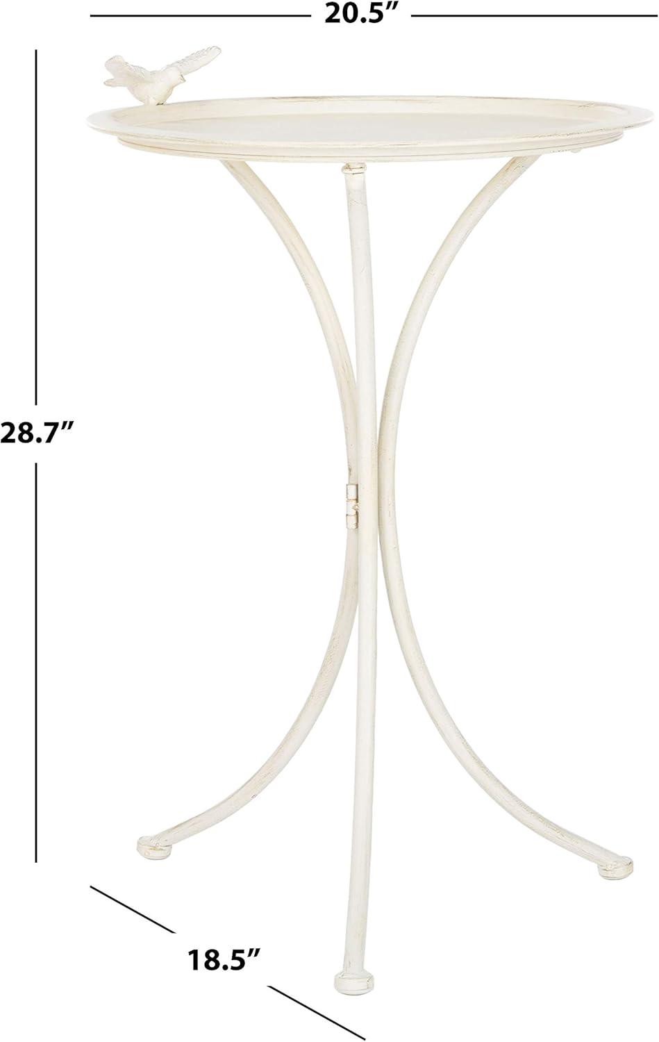 Kensi Outdoor Bird Bath - Pearl White - Safavieh