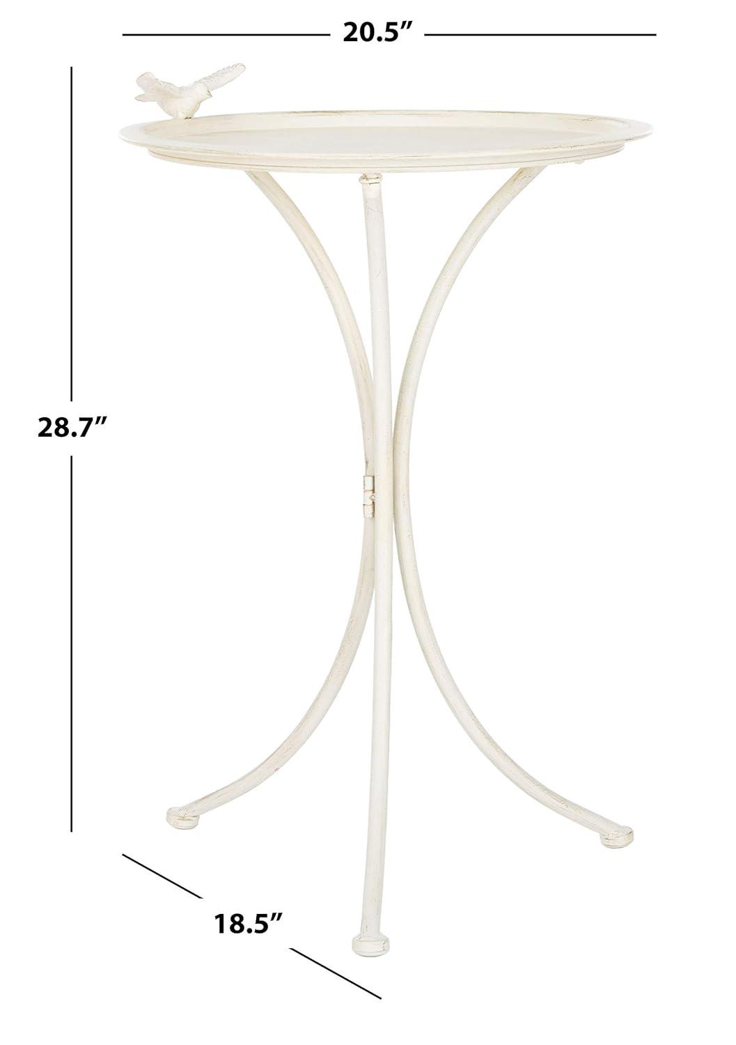 Kensi Outdoor Bird Bath - Pearl White - Safavieh