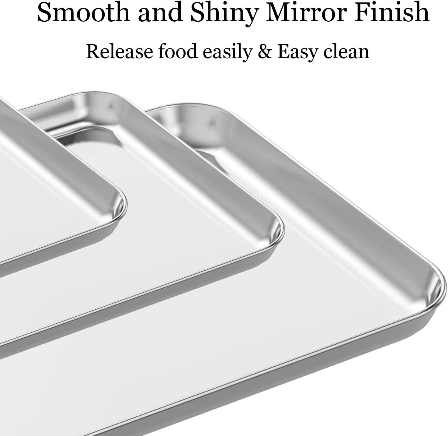 Stainless Steel Heavy Duty Cookie Sheet Set of 3