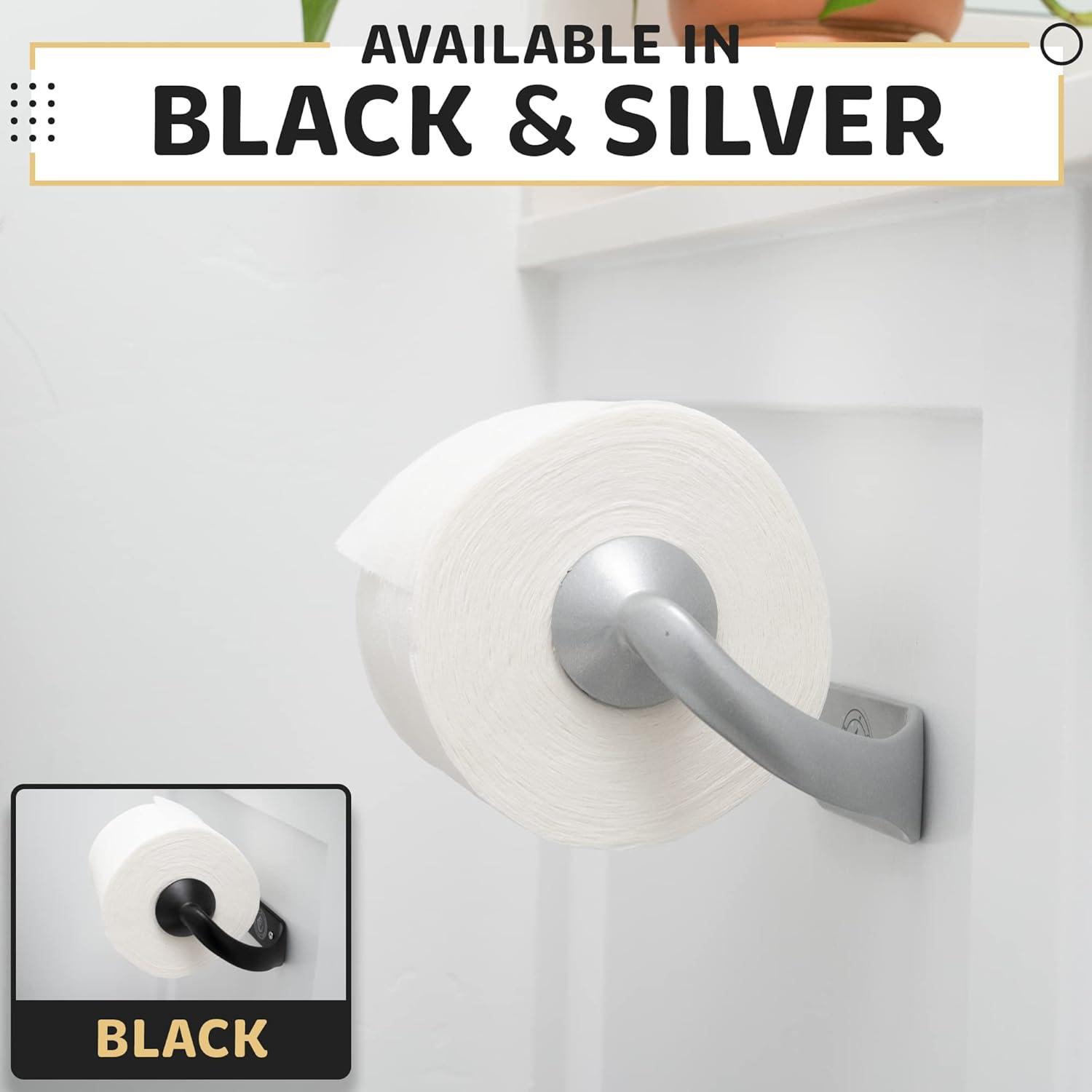 Bathroom Toilet Paper Holder Wall Mount Design - Stainless Steel Toilet Tissue Holder with Simple One Handed Operation - Easy to Install Horizontally or Vertically - Hardware Included – 5 Inches