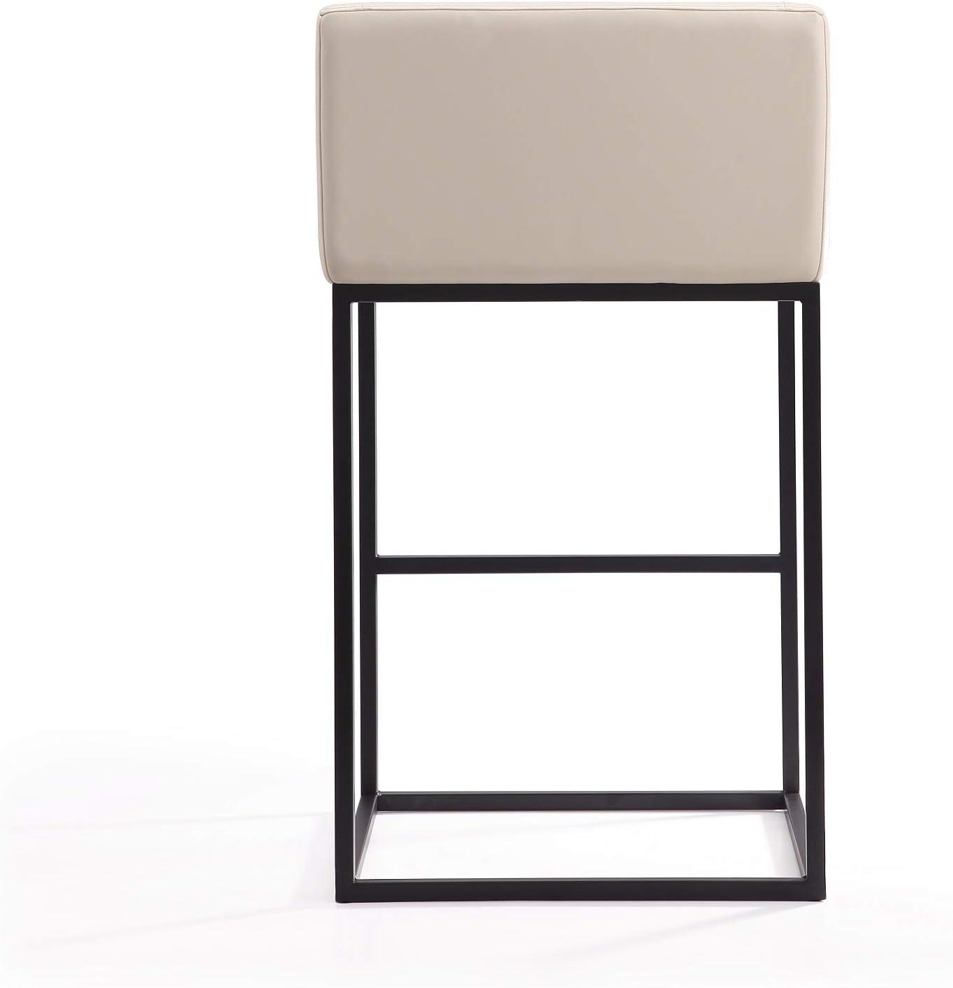 Set of 3 Embassy Upholstered Metal Barstools - Manhattan Comfort