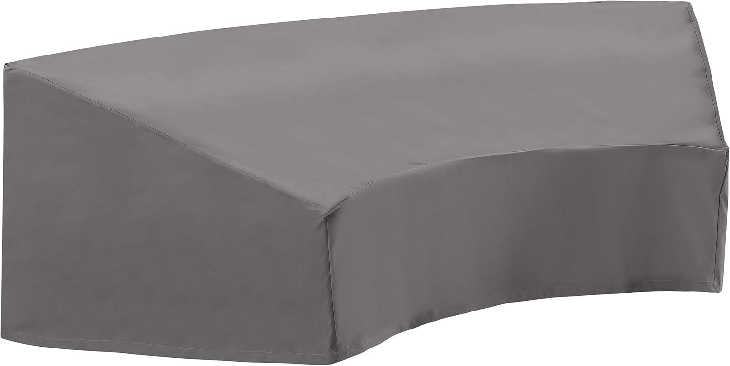 Crosley Outdoor Catalina Round Sectional Furniture Cover, Gray: Polyester, Waterproof, Scratch-Resistant, Drawstring Closure