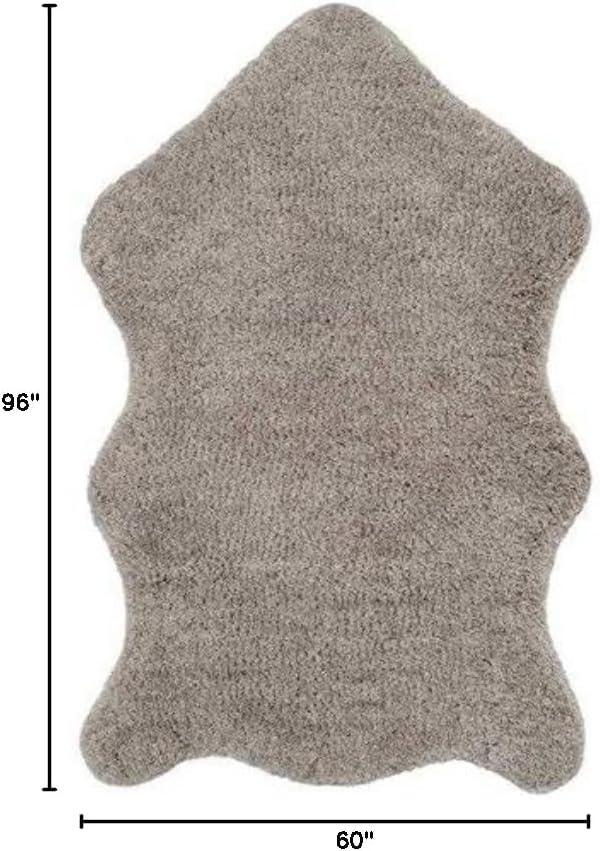 Sheep Shag SSG101 Hand Woven Area Rug - Silver - 5'x8' - Safavieh.