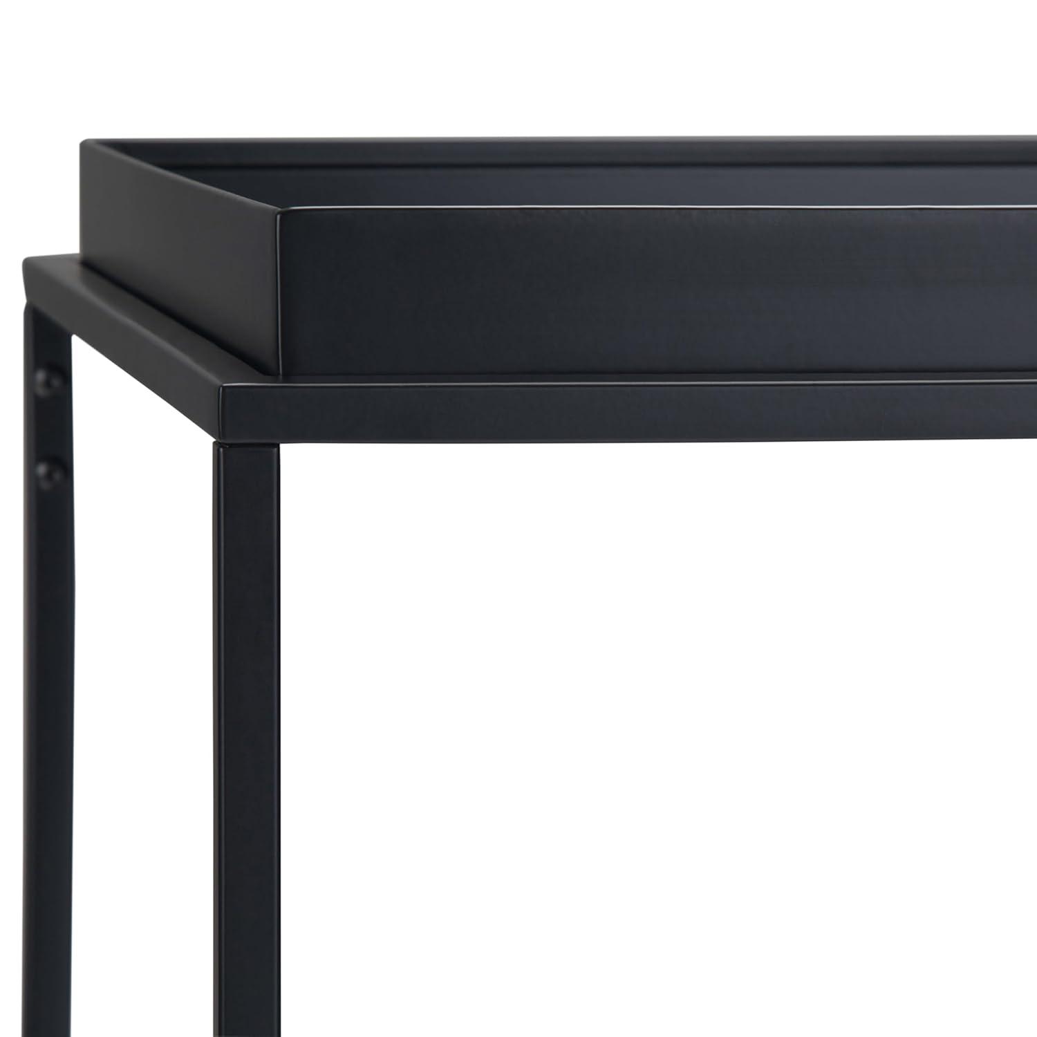 36" Darren Solid Wood Desk Warm Walnut - WyndenHall: Compact, Space-Saving Design with Storage
