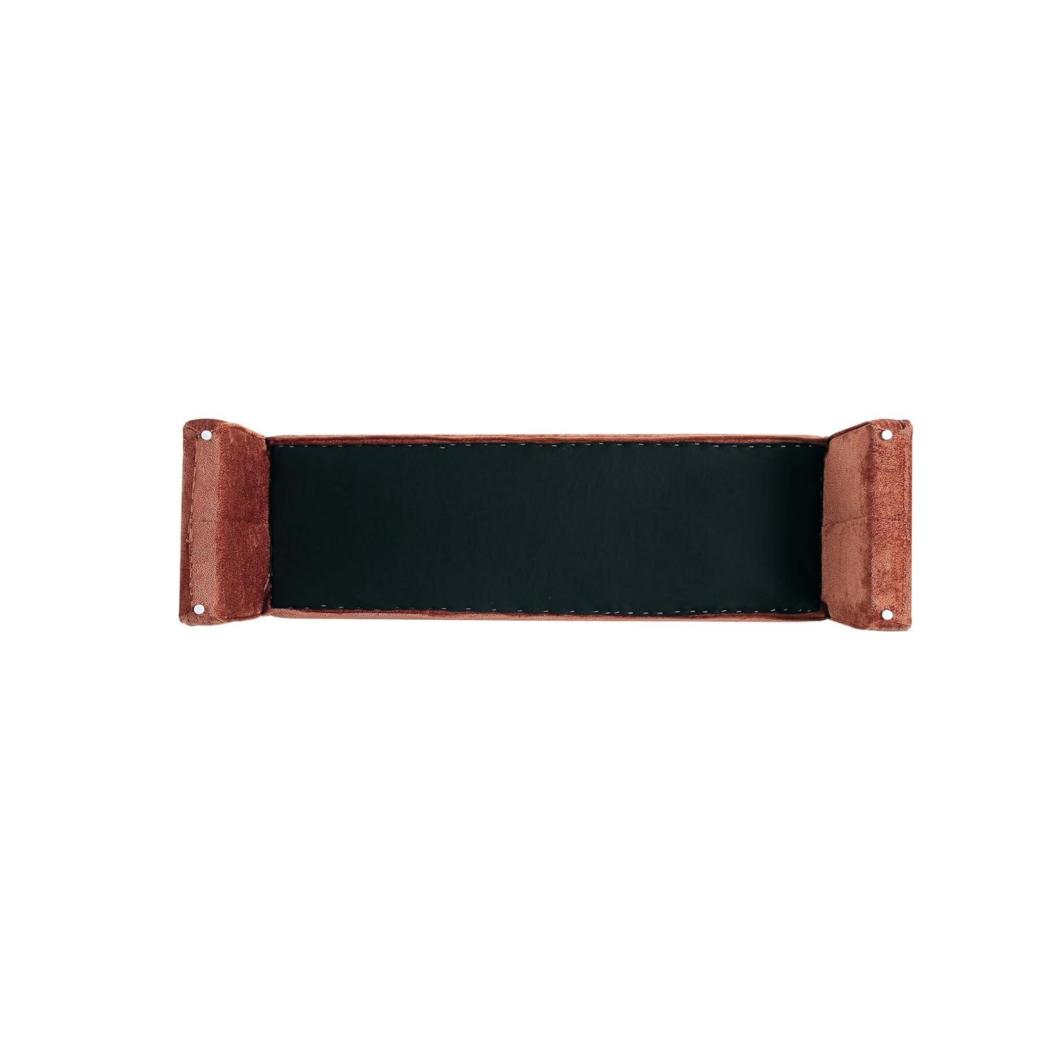 Manhattan Comfort 59" Concord Modern Chenille Upholstered Bench Terracotta