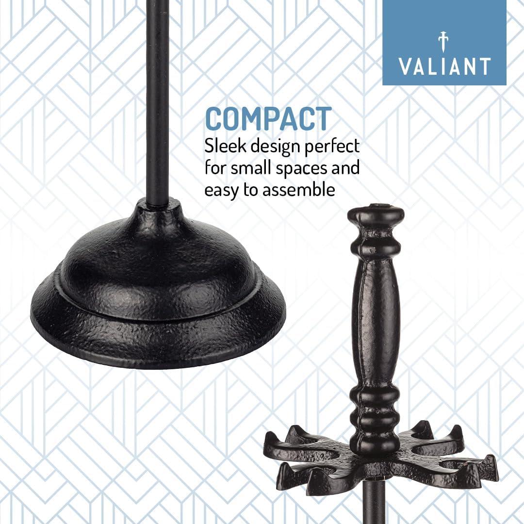 Valiant Black Iron 5-Piece Fireside Companion Set