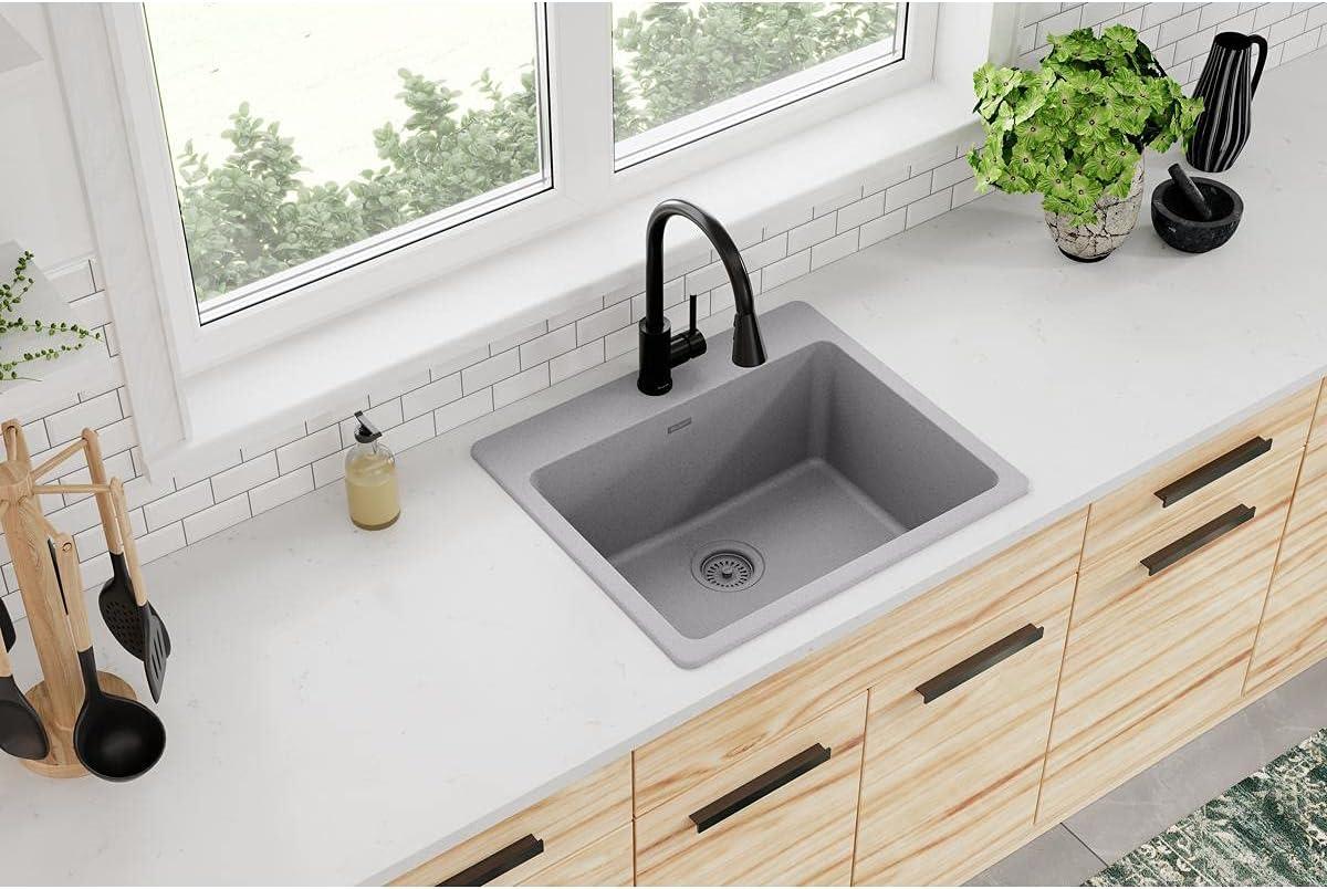 Quartz Classic 25" x 22" x 9-1/2" Drop-In Kitchen Sink