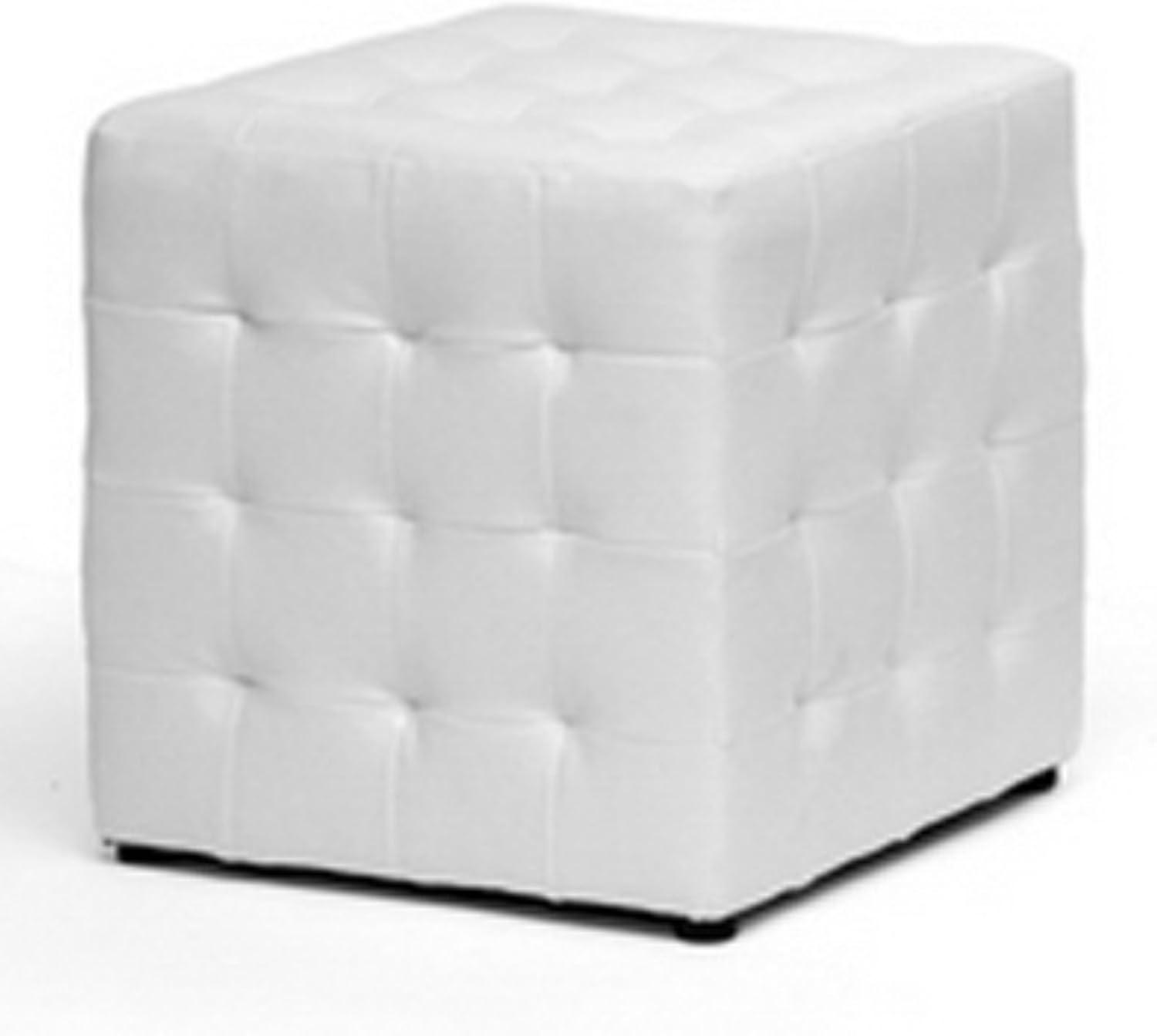 Set of 2 Siskal Modern Cube Ottoman - Baxton Studio