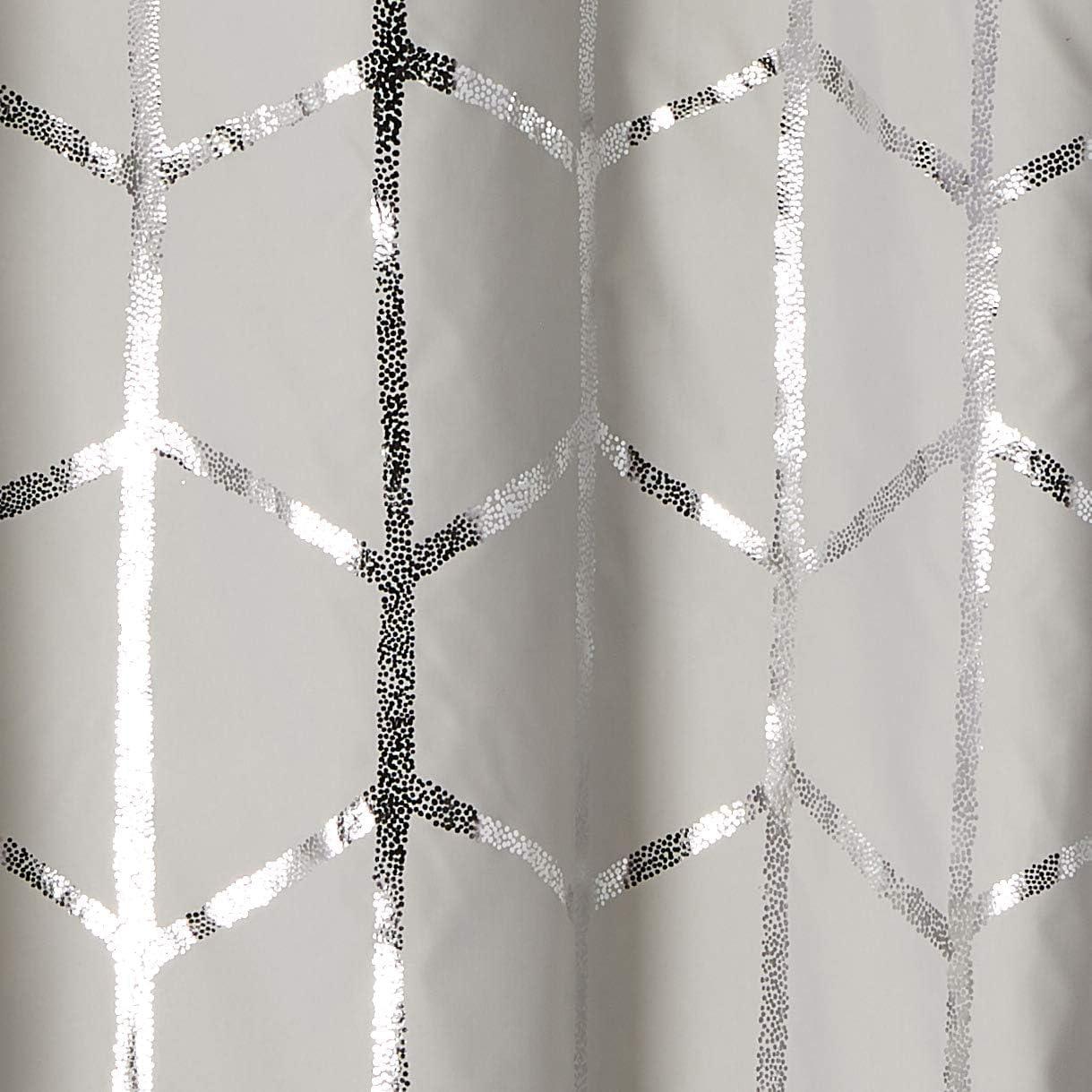 Intelligent Design Raina Geometric Total Blackout Grommet Single Curtain Panel