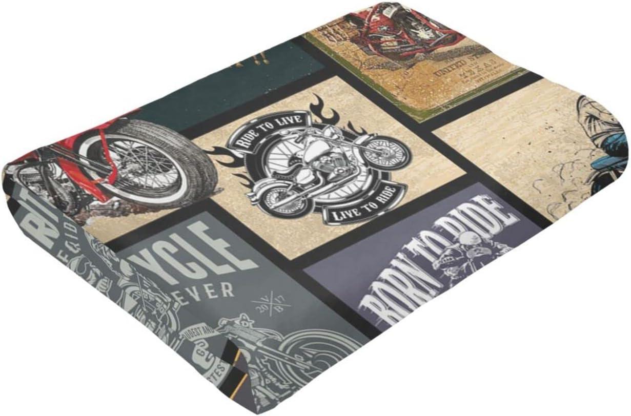 Motorcycle Blanket Gifts for Men and Women Throw Blanket for Couch Sofa Bed Plush Throw Fleece Blanket Soft Cozy Bedding for Kids and Adults Bedroom Size 60"x50"