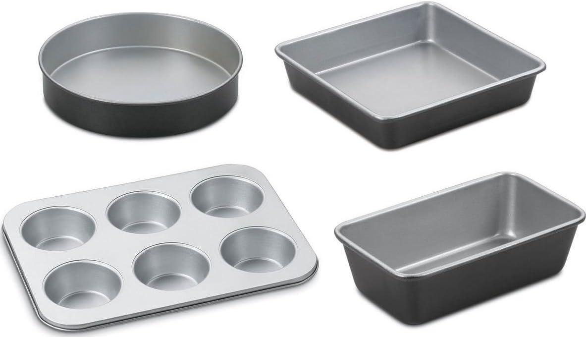 Cuisinart Nonstick Silver and Black 4-Piece Bakeware Set