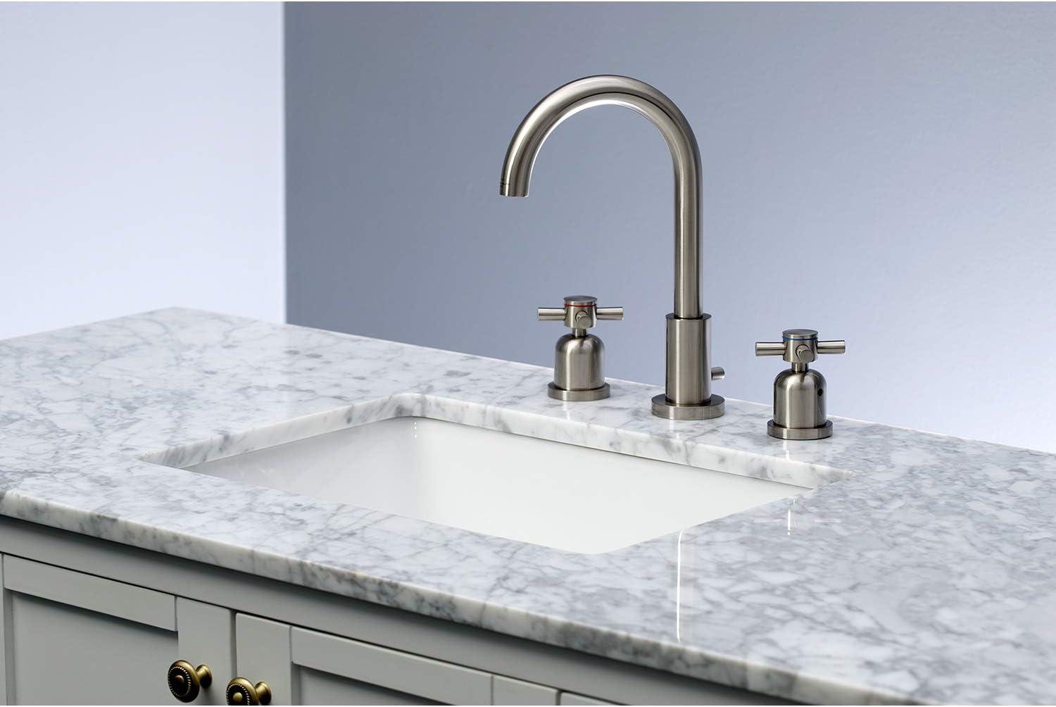 Concord Brushed Nickel 10'' Modern Widespread Bathroom Faucet