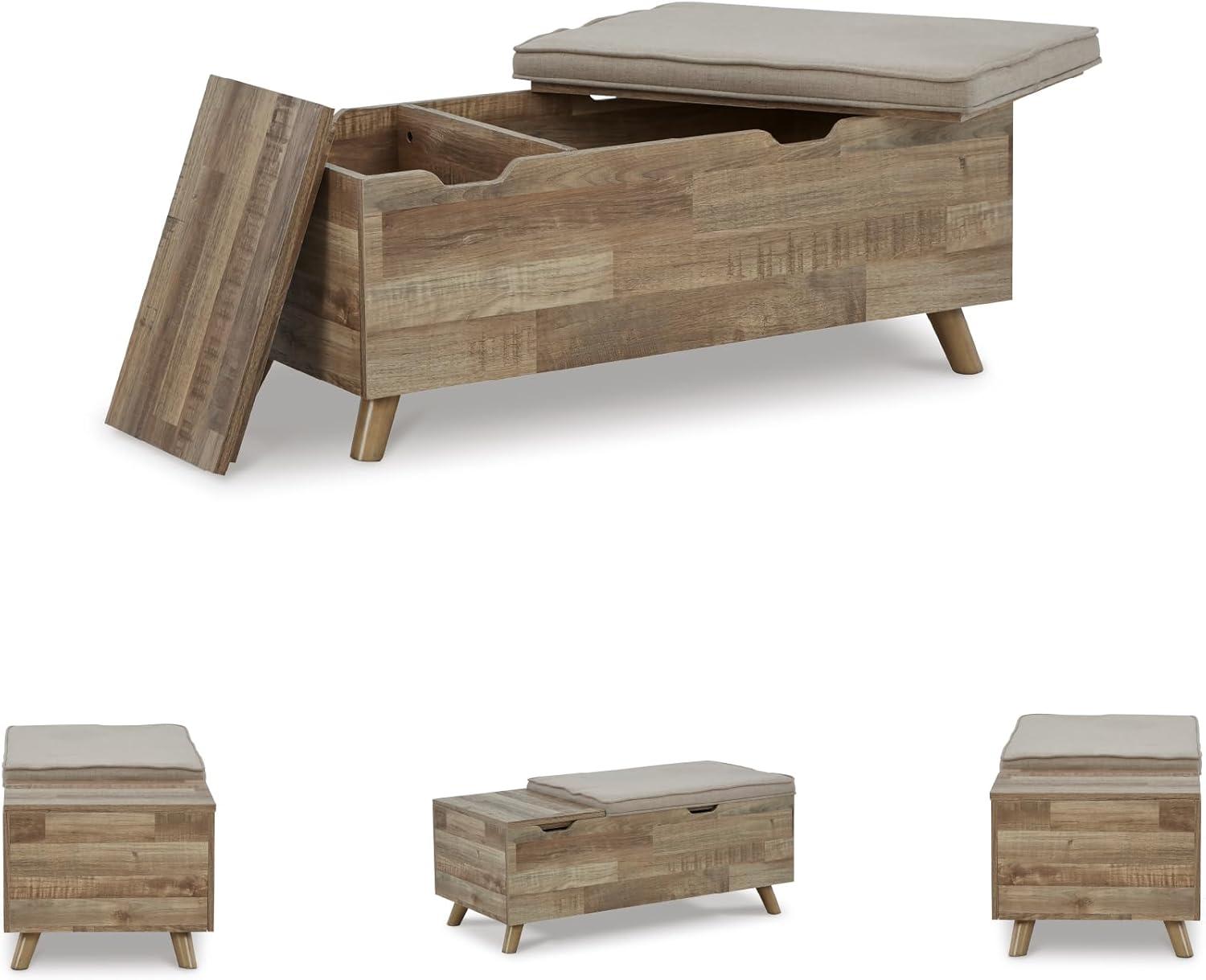 Loon Peak® Kadira Polyester Upholstered Storage Bench