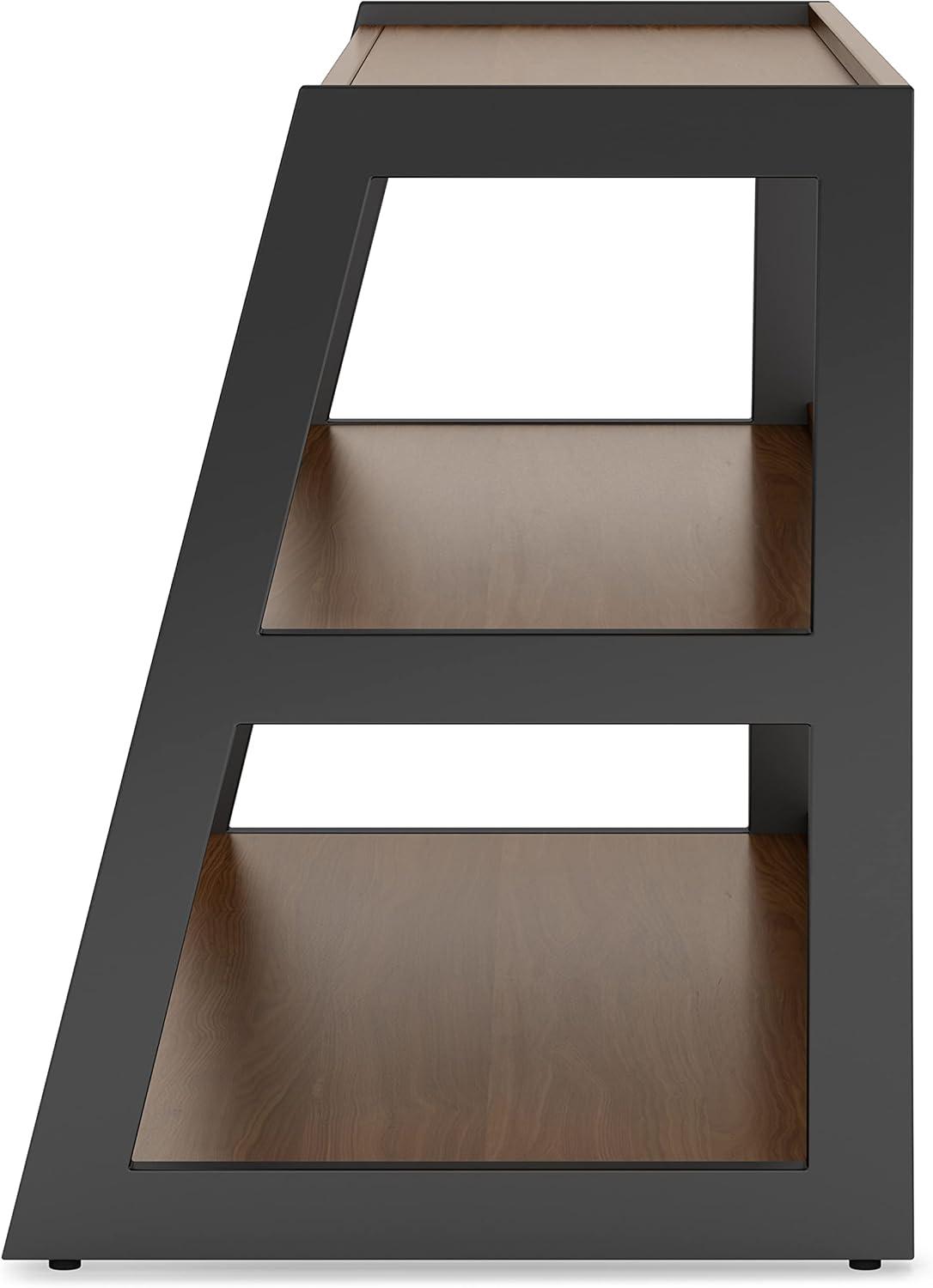 Simpli Home Sawhorse  Industrial 48 inch Wide SOLID WALNUT WOOD and Metal TV Media Stand