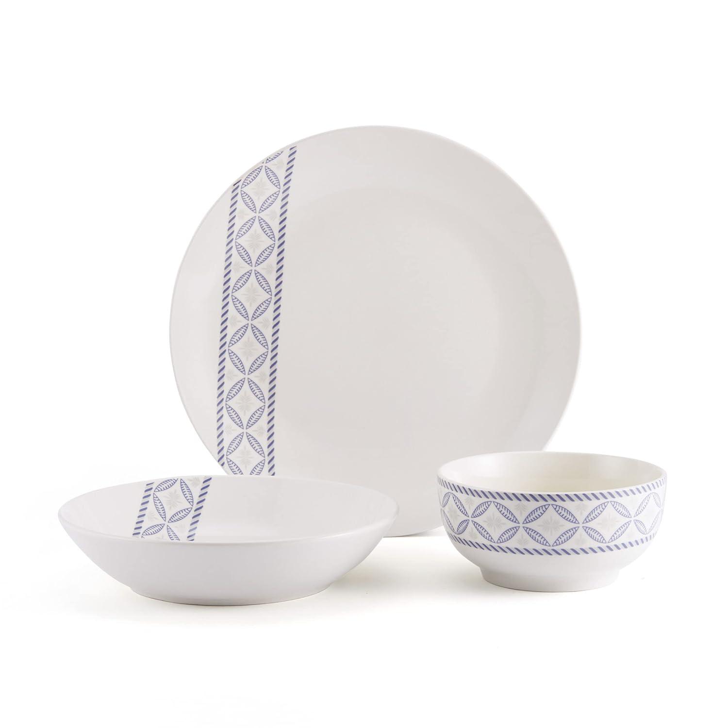 Studio Nova Preslie 18-Piece Porcelain Dinnerware Set, Service for 6
