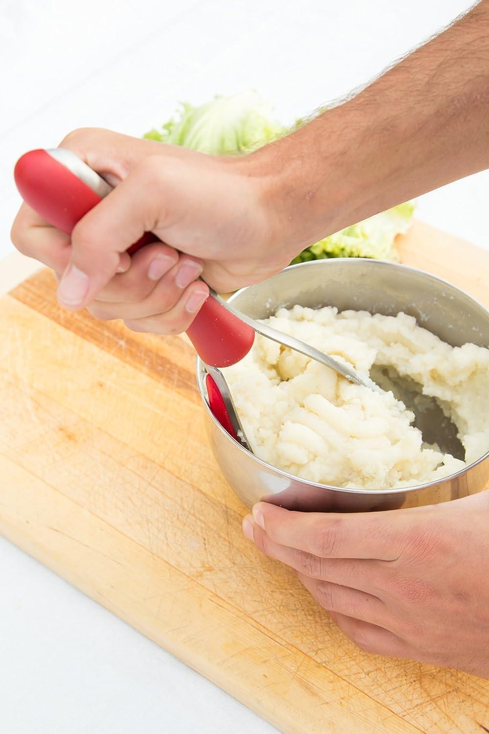 Stainless Steel Potato Masher with Soft-Touch Handle