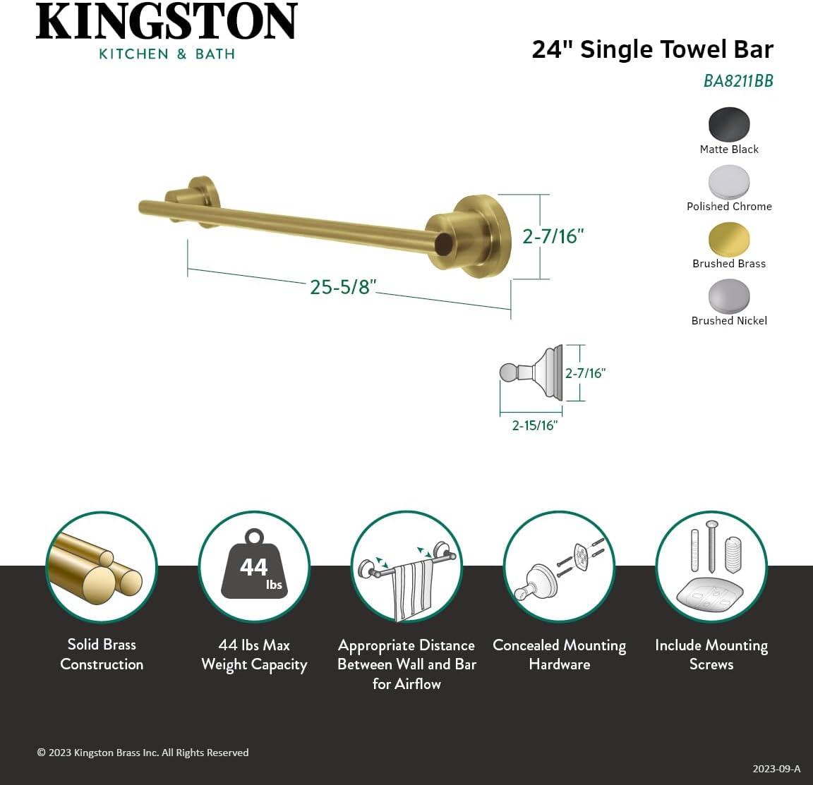 Kingston Brass Concord 24" Towel Bar